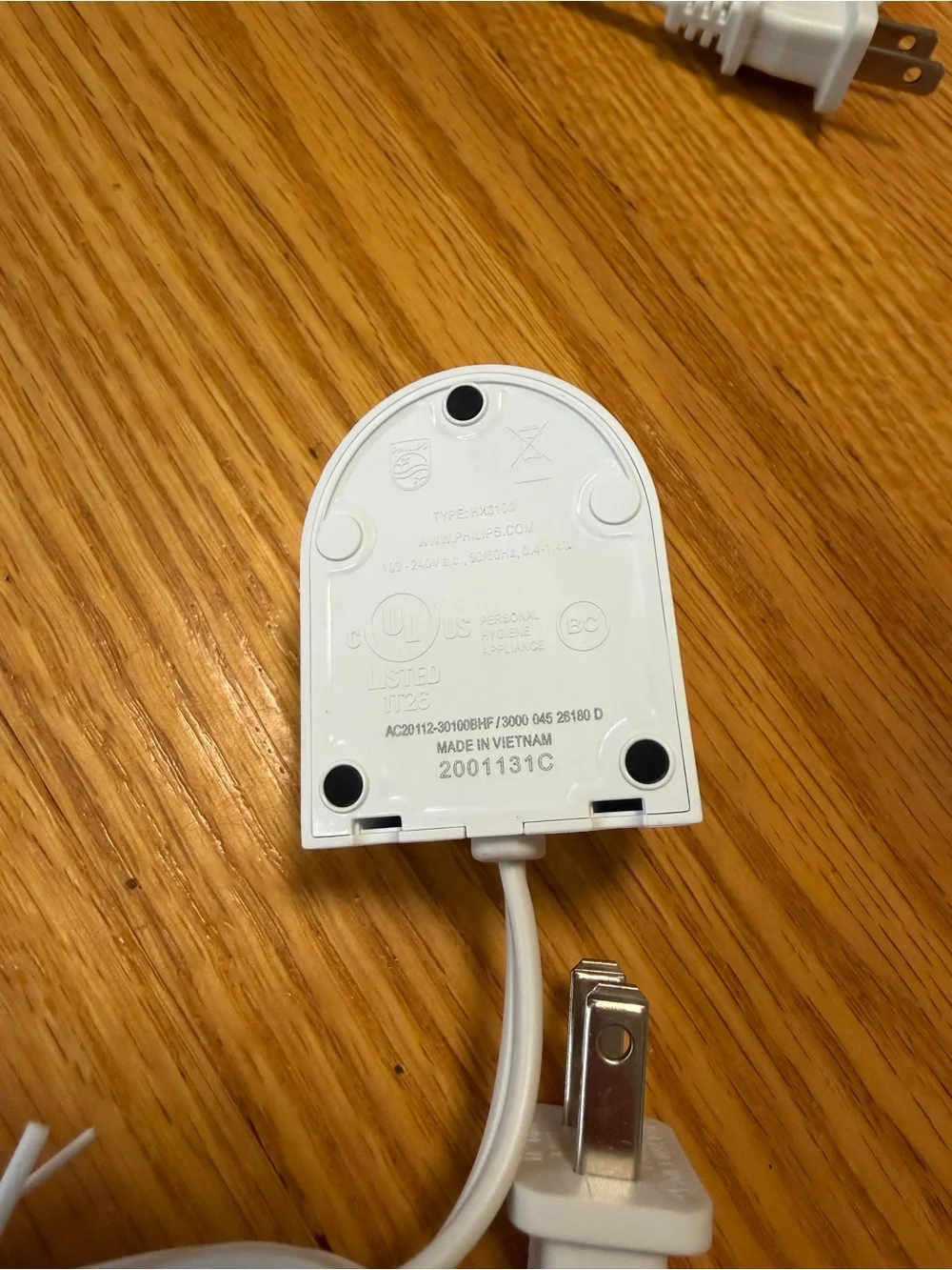 Philips White toothbrush charger HX6100 Base